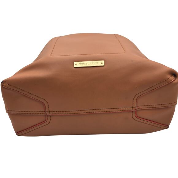 Vince Camuto Leila Brown Leather Drawstring Bucket Bag - Picture 6 of 15